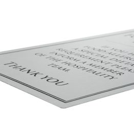Brushed Steel Food Allergy Sign alternative