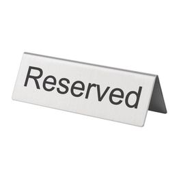 Olympia Brushed Steel Reserved Table Sign alternative