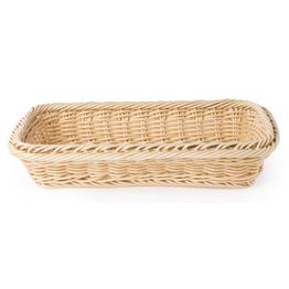 Polypropylene Natural Rattan Basket 1/3 GN alternative