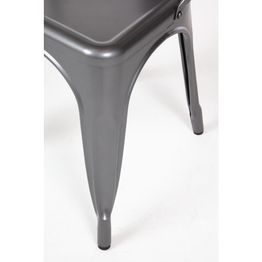 Bolero Bistro Steel Side Chairs Gun Metal Grey alternative
