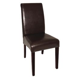 Bolero Curved Back Leather Chairs Dark Brown