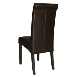 Bolero Curved Back Leather Chairs Dark Brown alternative
