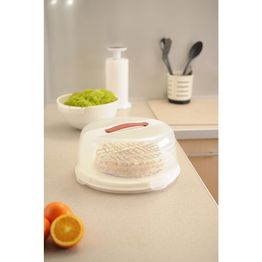 Curver Round Cake Box White 350mm alternative