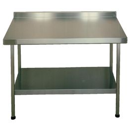 KWC DVS Stainless Steel Wall Table with Upstand 600(D)mm alternative