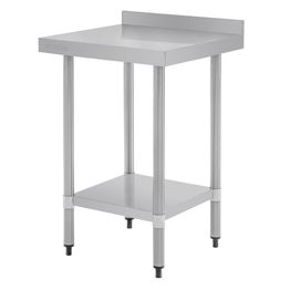 Vogue Stainless Steel Table with Upstand 600(D)mm
