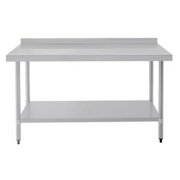 Vogue Stainless Steel Table with Upstand 600(D)mm alternative