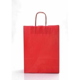 MEDIUM PAPER CARRIER TWIST HANDLE RED