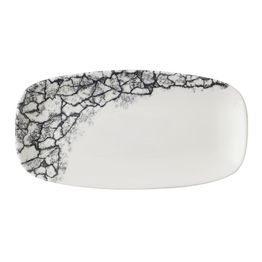 Churchill Kintsugi Accents Quartz Black Chefs Oblong Plate 298 x 152mm