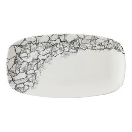 Churchill Kintsugi Accents Quartz Black Chefs Oblong Plate 352 x187mm