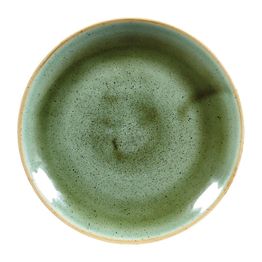 Churchill Stonecast Round Coupe Plates Samphire Green 165mm