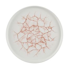 Churchill Studio Prints Kintsugi Walled Plates Coral 260mm
