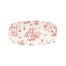 Churchill Vintage Prints Rectangular Plates Cranberry Toile 298mm