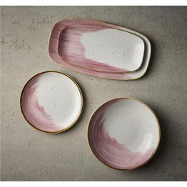 Churchill Stonecast Accents Petal Pink Chefs Oblong Plate 287 x 152mm alternative