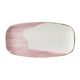 Churchill Stonecast Accents Petal Pink Chefs Oblong Plate 287 x 152mm