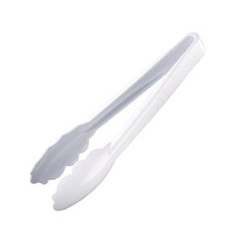 Vogue White Polycarbonate Tongs 9"