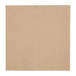 Fiesta Recyclable Recycled Cocktail Napkin Kraft 24x24cm 2ply 1/4 Fold