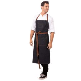 Chef Works Urban Memphis Wide Bib Apron Indigo