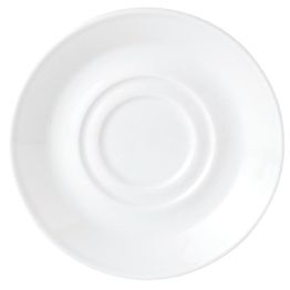 Steelite Simplicity White Low Empire Small Saucers Double Well 117mm