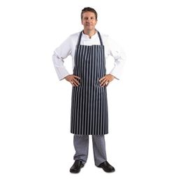 Whites Butchers Stripe Bib Apron Blue/White Extra Large alternative