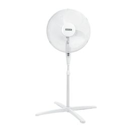 Status 16" Oscillating White Stand Fan