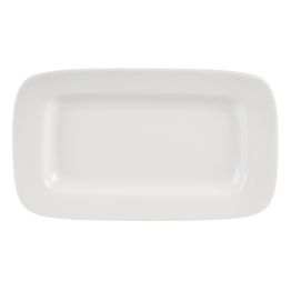 Simply Tableware White Rimmed Rectangular Platter 26.4 x 15.3cm EC0056