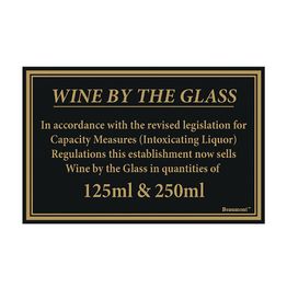 Beaumont 125ml &amp; 250ml Wine Law Sign 170x110mm