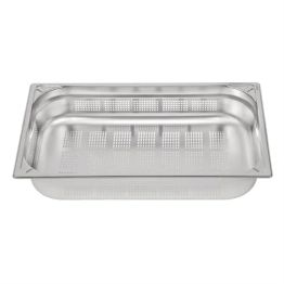 Vogue Heavy Duty Stainless Steel Perforated 1/1 Gastronorm Tray 100mm 13.5Ltr alternative