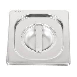 Vogue Heavy Duty Stainless Steel 1/6 Gastronorm Tray Lid alternative