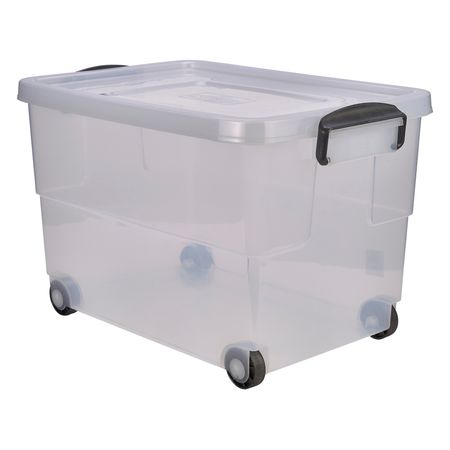 Storage Box 60L W/ Clip Handles On Wheels only £158.81