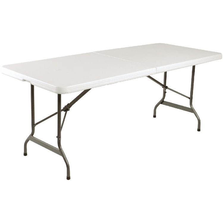 Bolero Rectangular Centre Folding Table 6ft White only £60.68