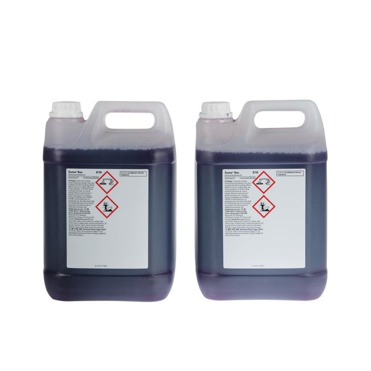 Diversey CD517 Suma Bac D10 Cleaner & Sanitiser Concentrate 5Ltr  Pack Of 2 - View #6