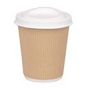 Fiesta Compostable Bagasse Coffee Cup Lids 225ml / 8oz additional 4
