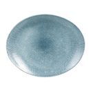 Churchill Studio Prints Raku Oval Coupe Plates Topaz Blue 317mm additional 1