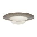 Churchill Studio Prints Raku Round Wide Rim Bowls White and Quartz Black 280mm additional 1