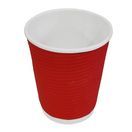Fiesta Recyclable Coffee Cups Ripple Wall Red 225ml / 8oz additional 4