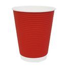 Fiesta Recyclable Coffee Cups Ripple Wall Red 340ml / 12oz additional 1