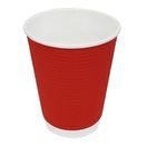 Fiesta Recyclable Coffee Cups Ripple Wall Red 340ml / 12oz additional 4