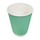 Fiesta Recyclable Coffee Cups Ripple Wall Turquoise 225ml / 8oz additional 4