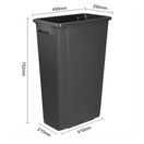 Jantex Slim Bin Black 80Ltr additional 2