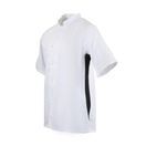 Whites Nevada Unisex Chefs Jacket Black &amp; White - Short Sleeve additional 24