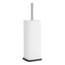 Jantex Square Toilet Brush and Holder - White additional 1