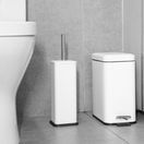 Jantex Square Toilet Brush and Holder - White additional 6