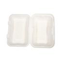 Vegware VA-SH89 Compostable Bagasse Clamshell Hinged Meal Boxes 228mm additional 7