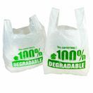 Large 100% Degradable Plastic Vest Carrier Bags With Image - White additional 1