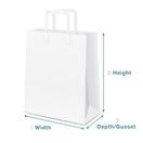 18cm x 23cm x 8cm Lime Green Striped Small Paper Carrier Bags additional 2