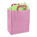 25cm x 30cm x 14cm Pink Striped Medium Paper Carrier Bags additional 1