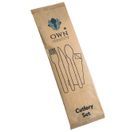 Compostable Wooden Cutlery Pack (Knife, Fork, Napkin &amp; Spoon) additional 1