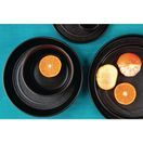 Olympia Cavolo Flat Round Plates Textured Black 220mm additional 3
