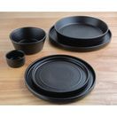 Olympia Cavolo Flat Round Plates Textured Black 220mm additional 4