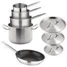Vogue Cook Like A Pro 5-Piece Stainless Steel Cookware Set additional 1